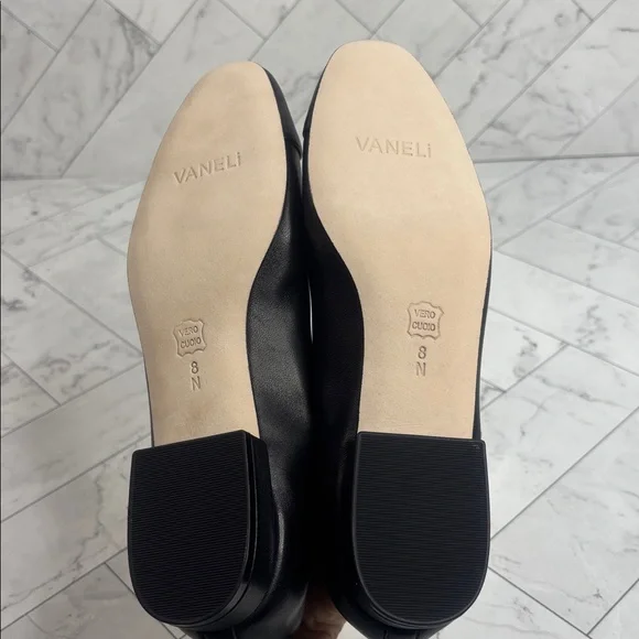 Vaneli Women's Cap Toe Mules | Nappa Leather Slip-On Flats With Padded Insole